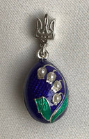 Lily of the Valley Pearls Egg Pendant
