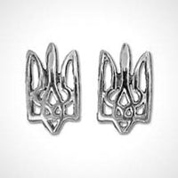 Tryzub Stud Earrings - Sterling Silver