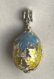 Maple Leaf Silver Egg Pendant