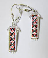 Silver Red Rushnyk Earrings