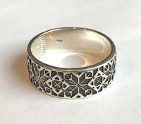 Ukrainian Design Sterling Silver Ring - size 9