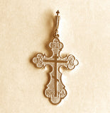 Orthodox Cross Textured 1 5/8", 14K