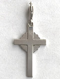 Silver Starburst Cross 1"