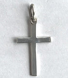 Silver Etched Cross 1"