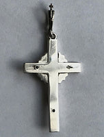 Silver Crucifixion Cross 1 3/4"
