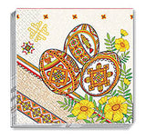 WHITE HUTSUL PYSANKA NAPKINS 13x13