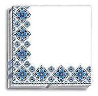 Blue Vyshyvanka Dinner Napkins 13x13 in. (Pack of 50)