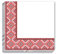 RED EMBR NAPKINS 13x13 in. (50)