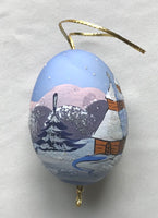Ukrainian Village Pysanka Ornament - Glitter