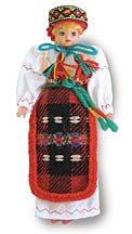 Hutsul Girl Doll Ornament  6.5 in.