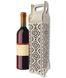 Decorative Wooden Wine Presentation Box - Embroidery Cutout design