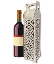 Decorative Wooden Wine Presentation Box - Embroidery Cutout design