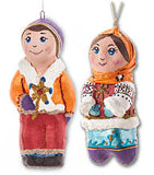 Ukrainian Carollers - Set of 2 ornaments