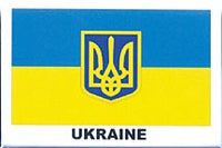 Ukraine Magnet - Flag with Tryzub