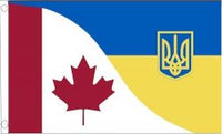 Canada/Ukraine Trident Friendship Flag 3'x5'