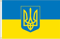 Ukrainian Flag With Trident - Tryzub 2x3 Ft.