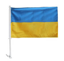 Extra Heavy Ukrainian Car Flag - Plain
