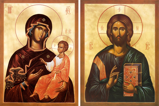 Icons of the Most Holy Mother of God & Lord Jesus Christ  - Wedding Icon Set