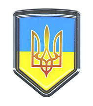 Tryzub Shield on Flag Decal