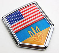 Ukraine/USA Chrome Decal