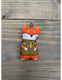 Fox in Scout Uniform Keychain / Ornament