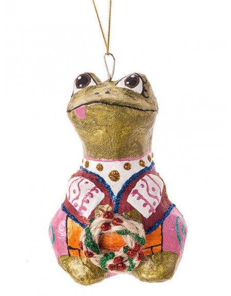 Frog with a wreath