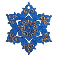 Blue Snowflake Ornament (medium)