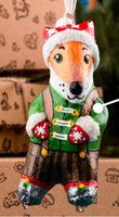 Fox on Skates Ornament