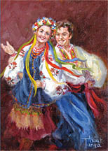 Ukrainian Dance Art Card 5x7