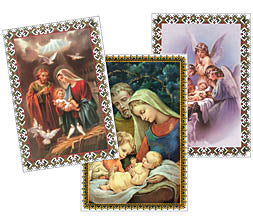 Religious Christmas Cards (set 12) - Bilingual