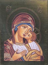 Virgin Mary & Jesus Card (gold foil)