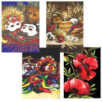 Assortment of Colorful Art Cards (4 cards)