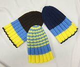 Adult Blue-Yellow Knit Hat