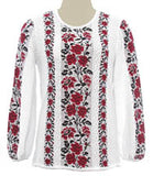Floral Red Design Knit Sweater