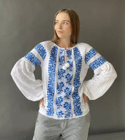 Blue Design Sweater