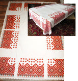 Red Hutsul Tablecloth