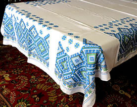 Blue Hutsul Tablecloth