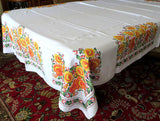 Floral Embroidery Design Tablecloth