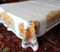 Floral Embroidery Design Tablecloth