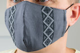 Traditional Geometric Embroidery - face masks (choose from 3 colors)