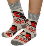 Birds and Berries Ladies Wool Socks