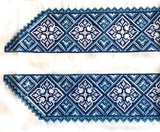 Blue Embroidery Panels for Men's Shirt.