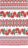 Poppy Bands Embroidery Kitchen Towel