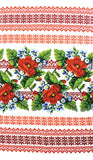 Bright Floral Red Kitchen Towel