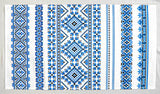 Blue Embroidery Design Towel