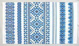 Blue Embroidery Design Towel