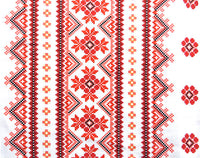 Long Red Embroidered Kitchen Towel