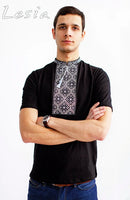 Men's embroidered Kozatska t-shirt Gray