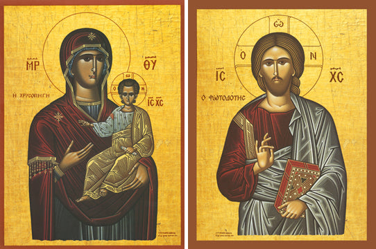 Icons of the Panagia & Christ
